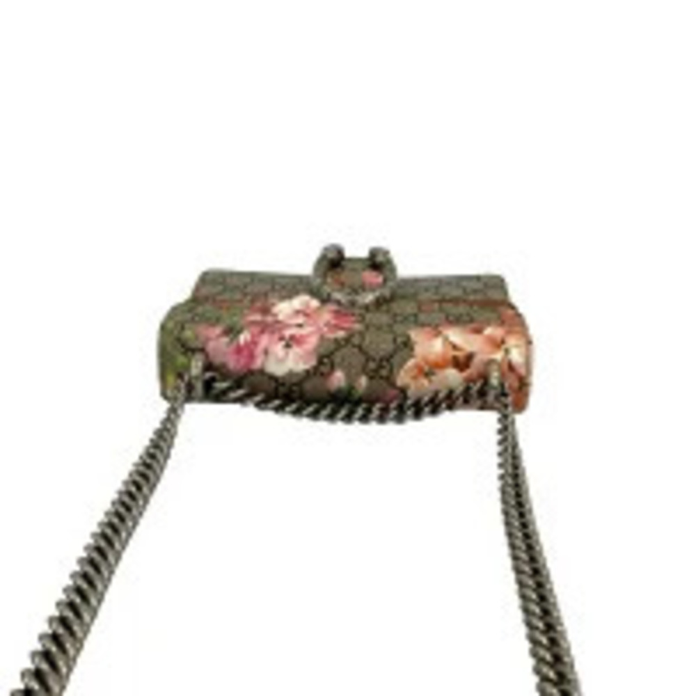 GUCCI Dionysus GG Supreme Flora Flower Leather Chain Shoulder Bag Brown - Picture 4 of 10
